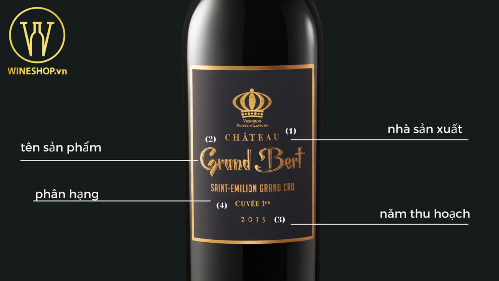 Rượu vang Chateau Grand Bert 1er 2015